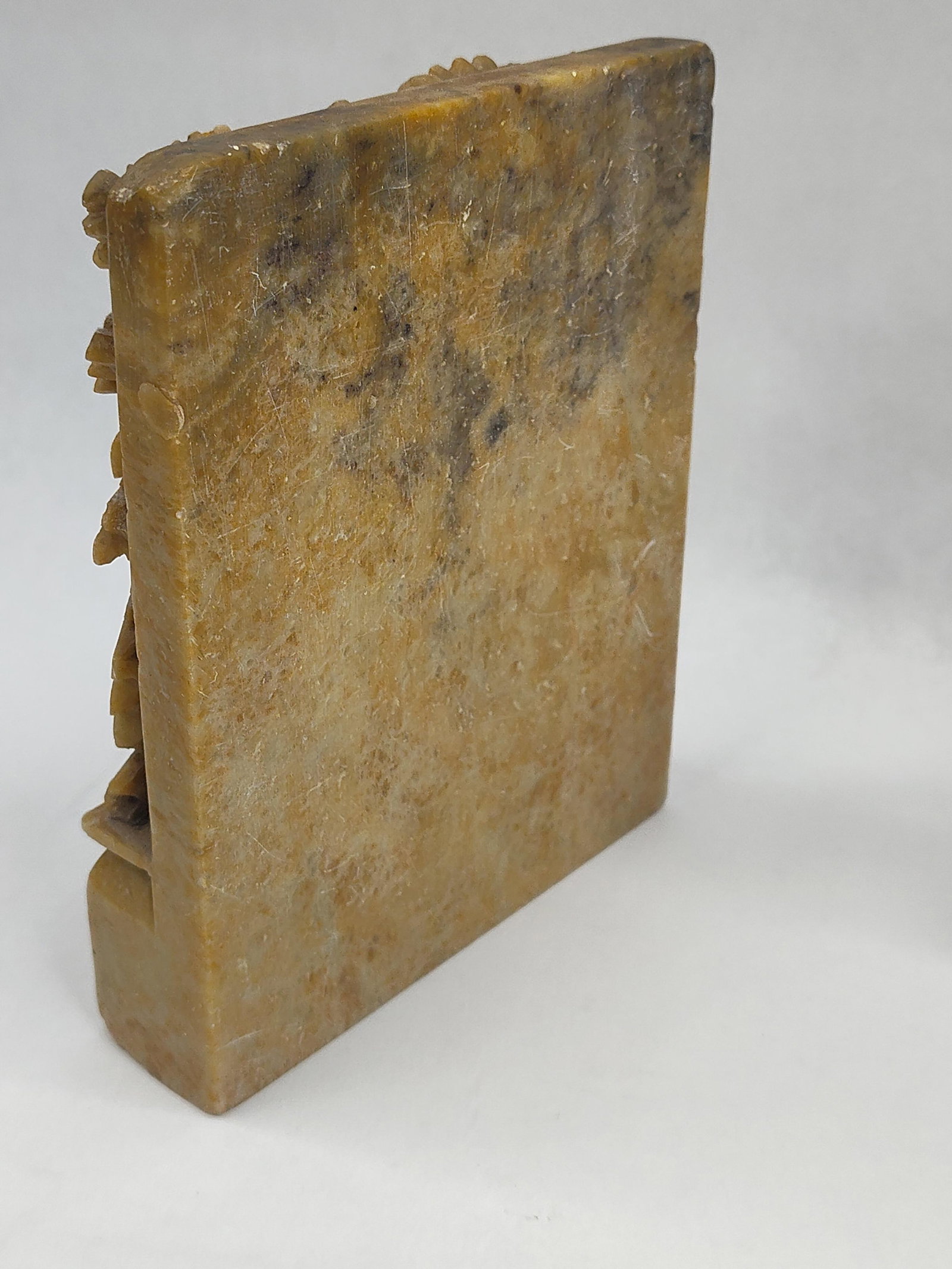 Pair Hand Carved Soapstone Bookends - 4