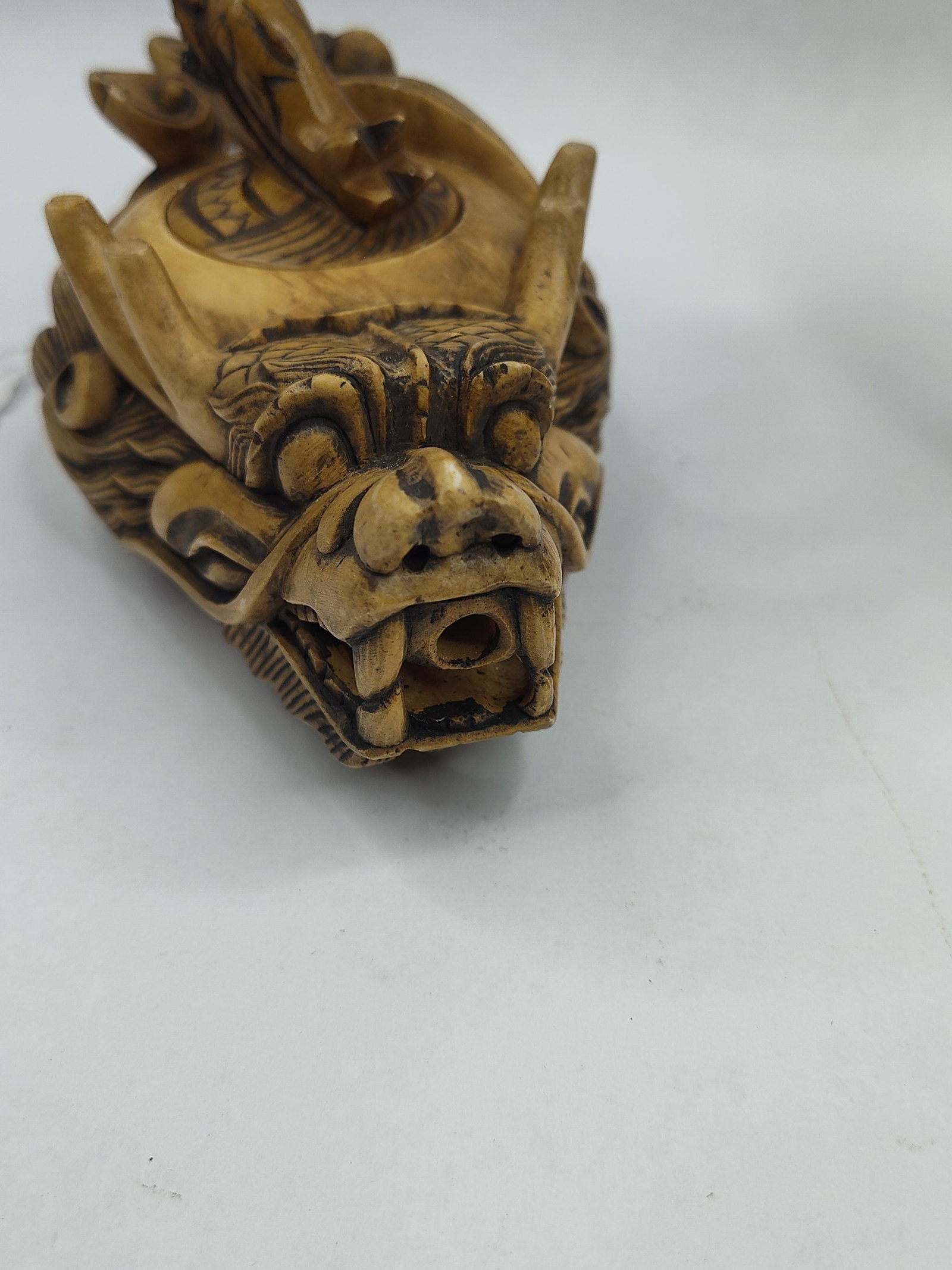 Pair Carved Horn & Antler Objects - 4