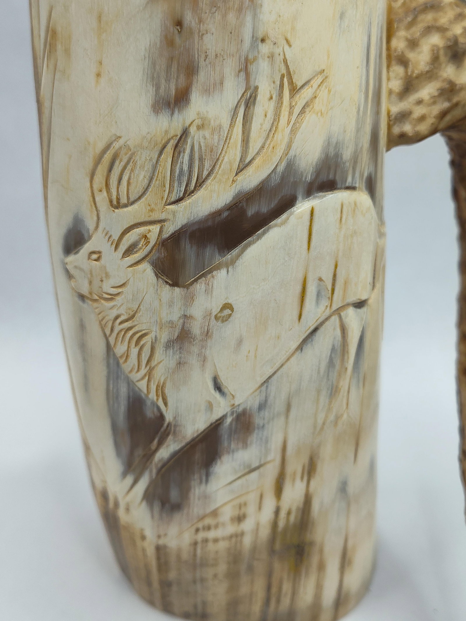 Pair Carved Horn & Antler Objects - 8