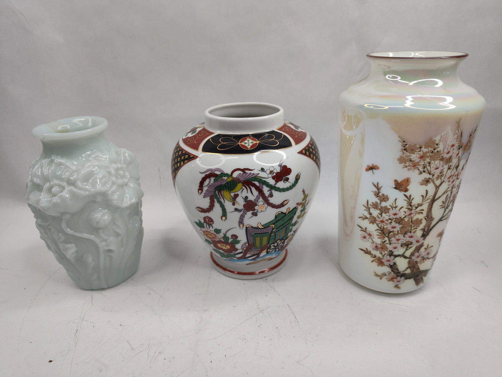 Three Porcelain and Glass Cabinet Vases (1 of 8)