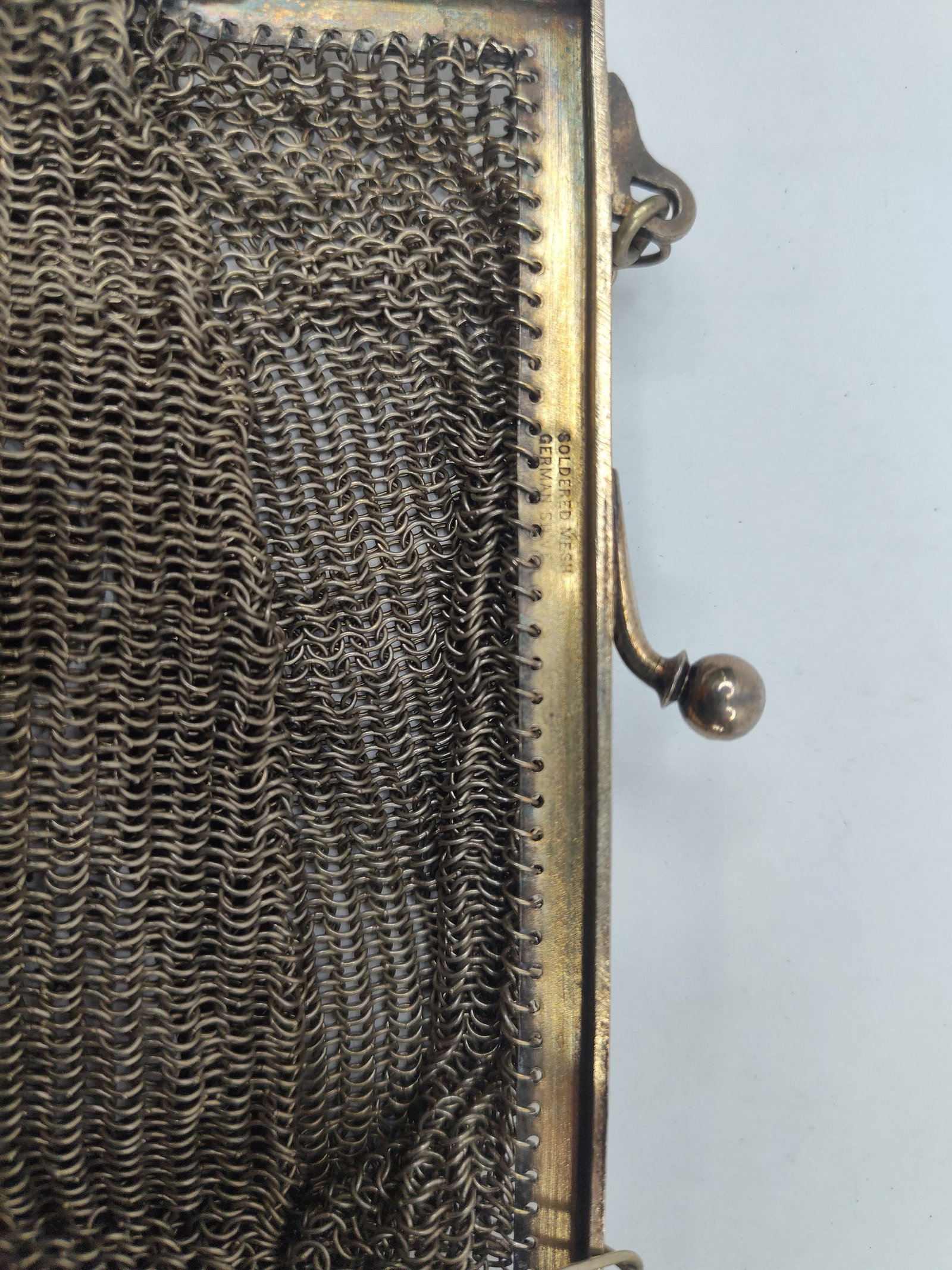 Pair German Silver & Beaded Mesh Purses - 4