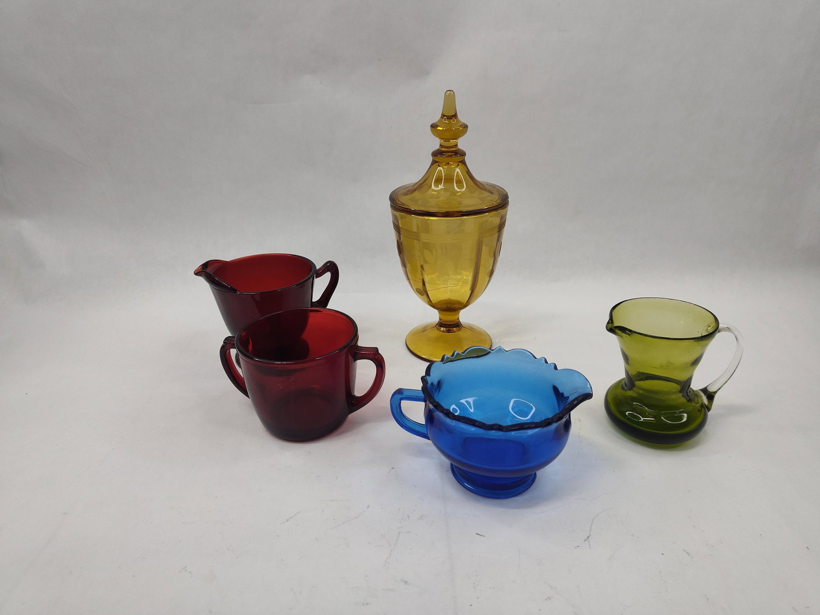 American Glassware Set & Compote (1 of 7)