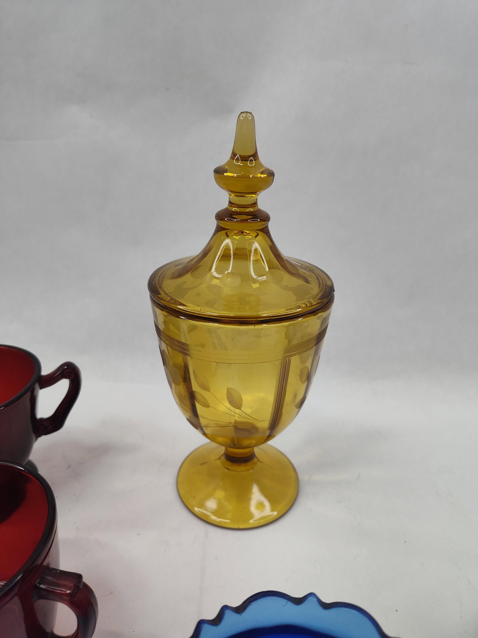 American Glassware Set & Compote - 2