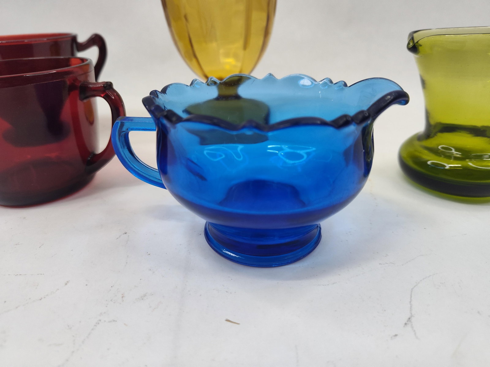 American Glassware Set & Compote - 4