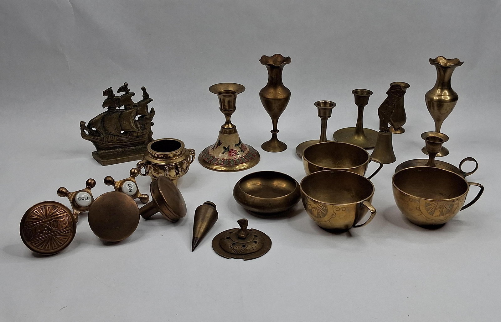 Brass & Enamel Tableware & Hardware (1 of 10)