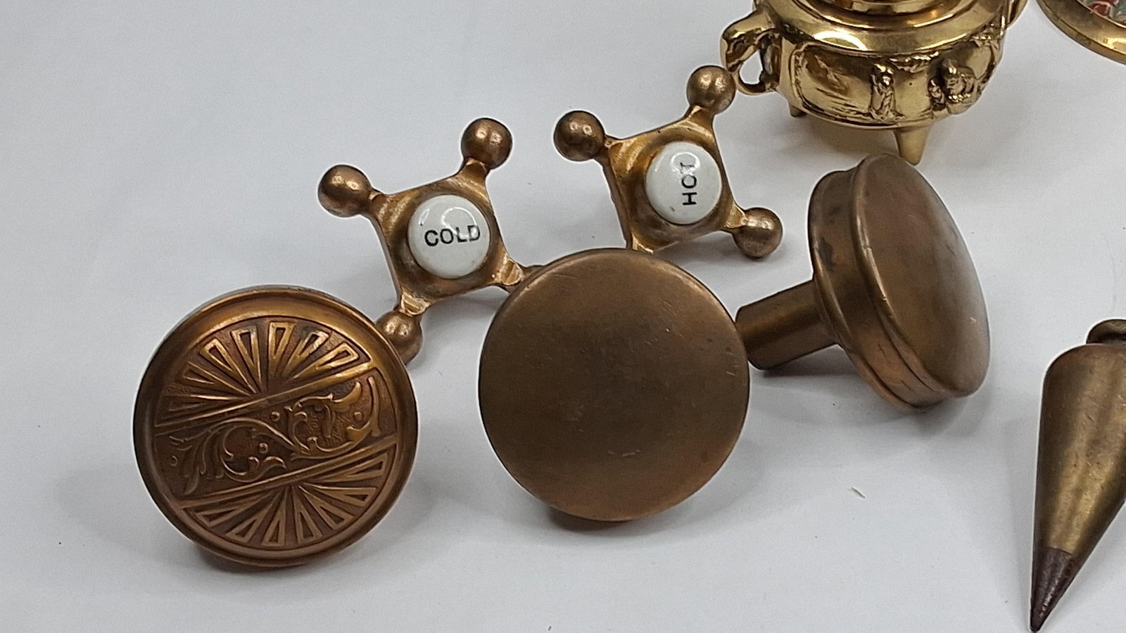 Brass & Enamel Tableware & Hardware - 7