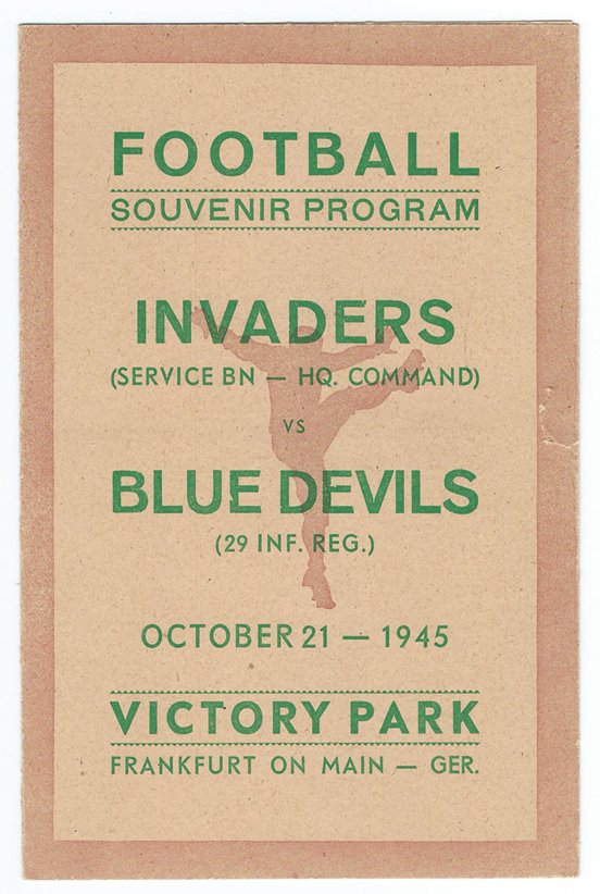 WWII 1945 American Football Program for Game in Germany (1 of 6)