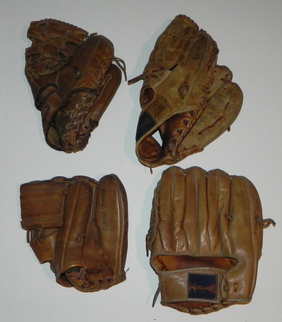 Group of 4 Vintage Sandy Koufax Dodgers Baseball Gloves (1 of 9)