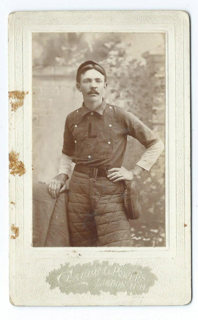 Antique 1890's Lisbon NH Baseball Player Cabinet Photo (1 of 4)