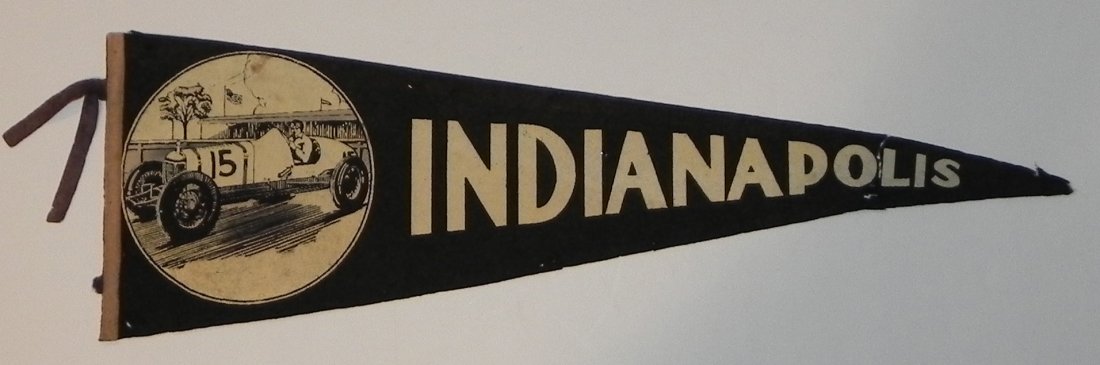 Circa 1930's Indianapolis Speedway Pennant Indy 500 (1 of 4)