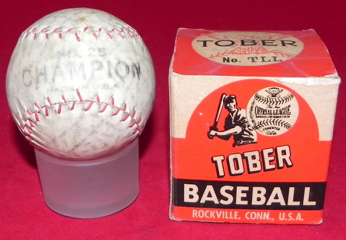 Circa 1930's Tober Baseball Box and Champion Model Ball (1 of 6)