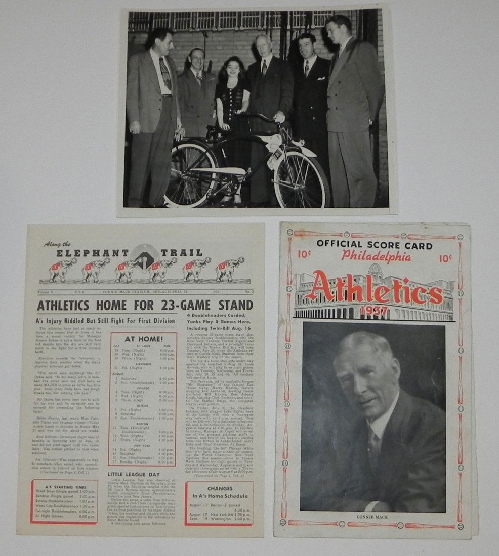 Group of 3 Phila A's Connie Mack Items w Joe Dimaggio (1 of 4)