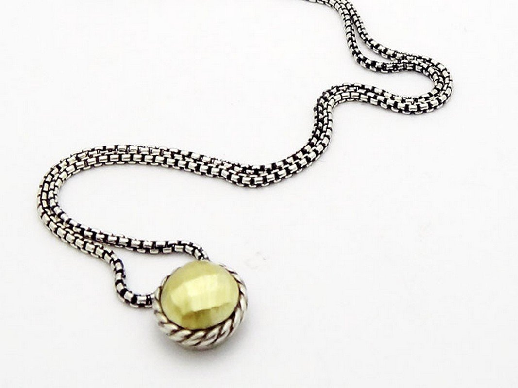 David Yurman 925 Silver Chatelaine Necklace 18k Gold (1 of 5)