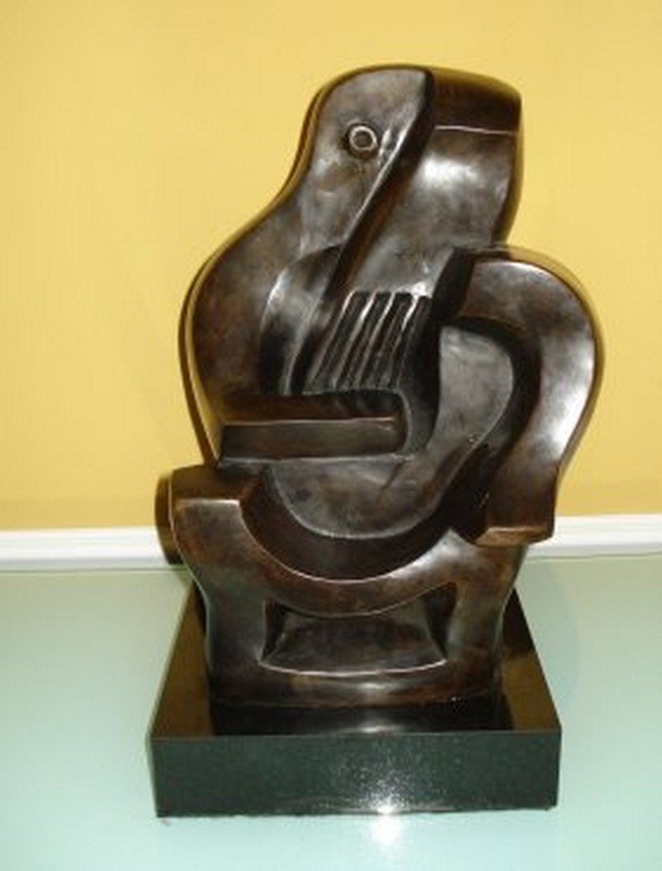 JACQUES LIPCHITZ RARE HUGE BRONZE SCULPTURE: JACQUES LIPCHITZ RARE HUGE BRONZE SCULPTURE Huge bronze sculpture Jacques Lipchitz (LITHUANIAN, 1891-1973). Signed Lipchitz and numbered 3/9. Measures approx. 14" height x 7" length. Base: 9" x 9" x 2