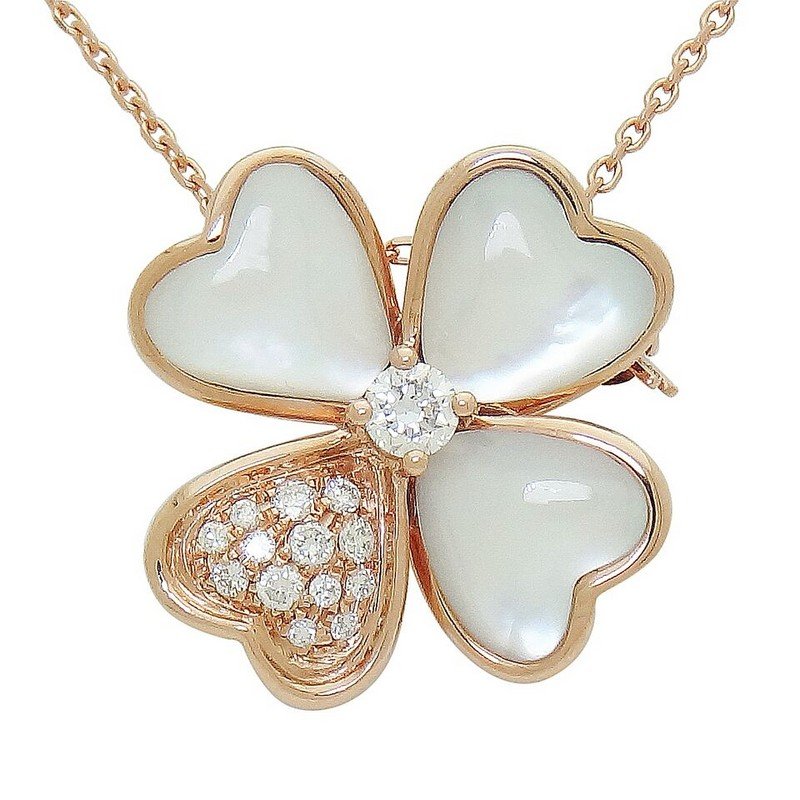 Van Cleef & Arpels 18k  Diamond & Pearl Cosmos Pendant (1 of 5)