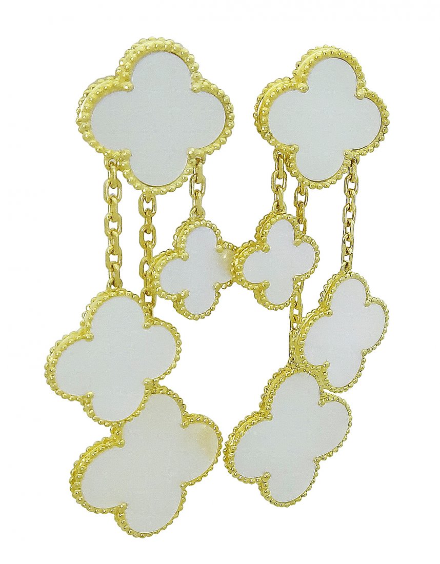 Van Cleef & Arpels 18k Magic Alhambra 4 Motifs Earrings (1 of 7)