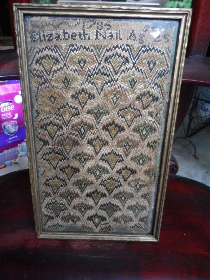 Circa 1785 Framed Sampler (1 of 2)