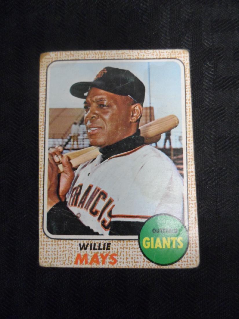 Willie Mays Topps #50 1968 Baseball Card (1 of 2)