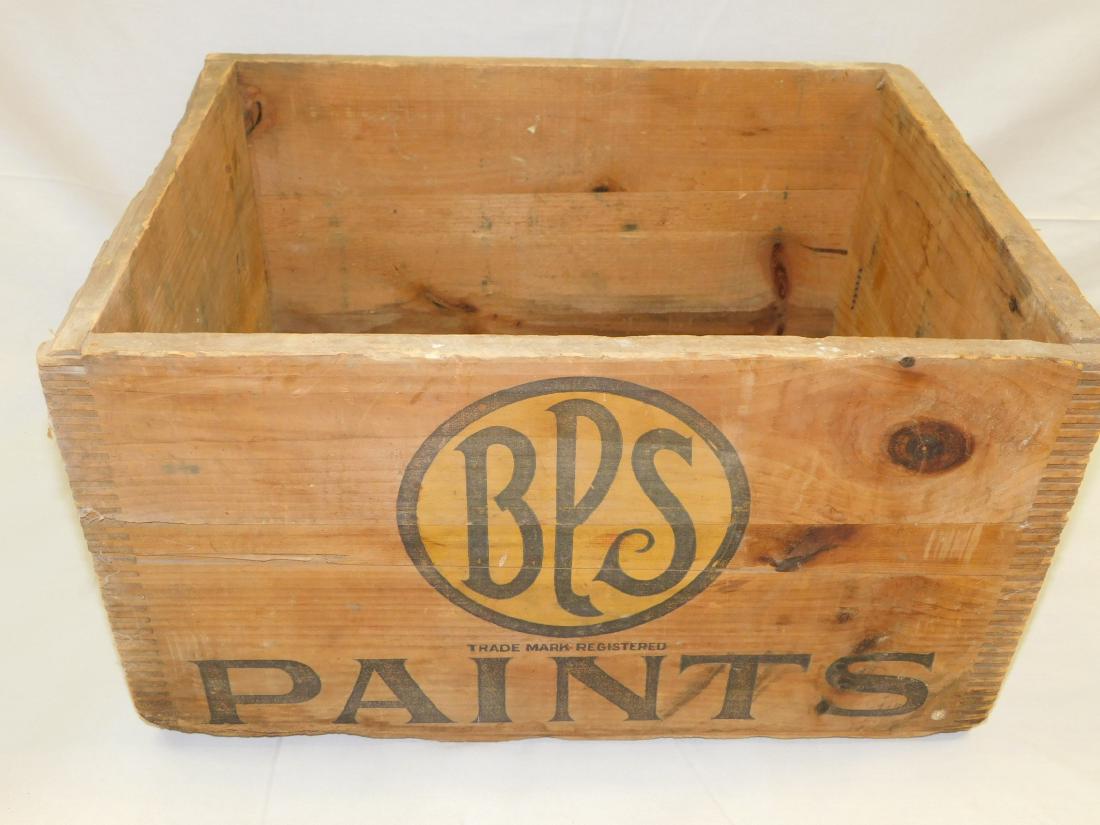 Antique BPS Pine Advertising Crate