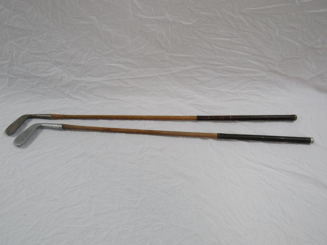 Lot of 2 Antique Wooden Golf Clubs: Lot of 2 Antique Wooden Gold Clubs. One Spalding Kro-Flite C.N. Blemish, the other is a Symmetric A.G. Spalding Bros.