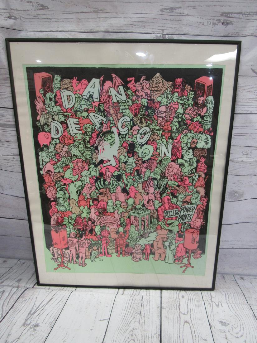 Dan Deacon Promotional Poster: Dan Deacon Promotional Poster. Depicts well known character from pop culture. Measures 28.5 x 22.25 framed