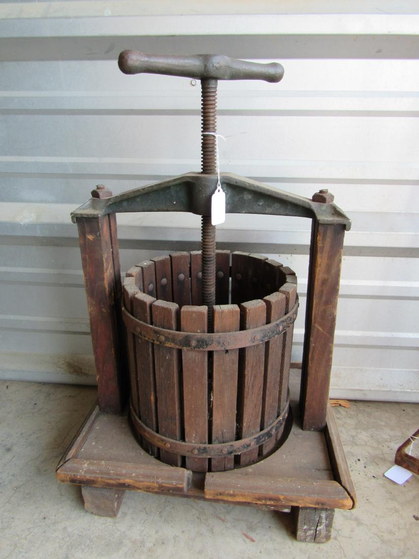 Antique Wooden Fruit Press