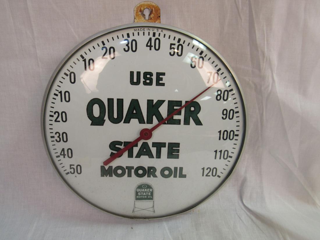 1960's Quaker State Motor Oil Thermometer