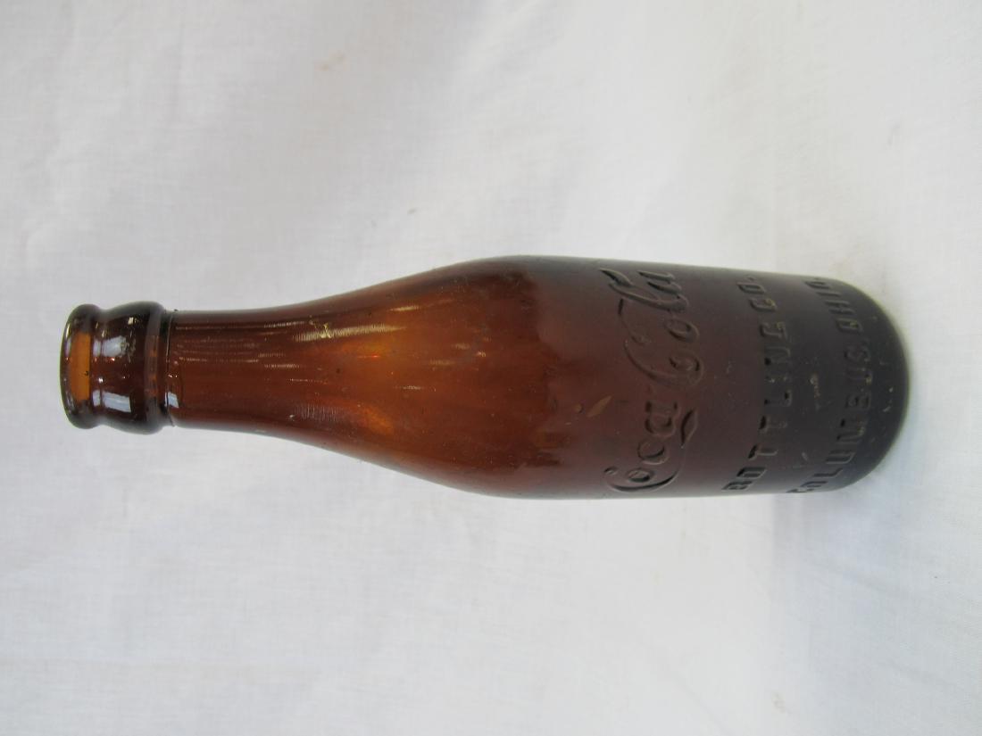 Pre-1914 Amber Straight Side Columbus, Oh Coke Bottle: Pre-1914 Amber Center Script Straight Side Columbus Ohio Coke Bottle. Bottle is in excellent conidtion