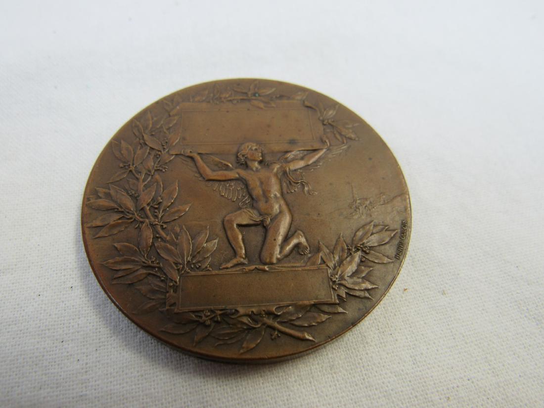 Médaille De Cavalier En Bronze Signée Dubois - Jeton Ancien