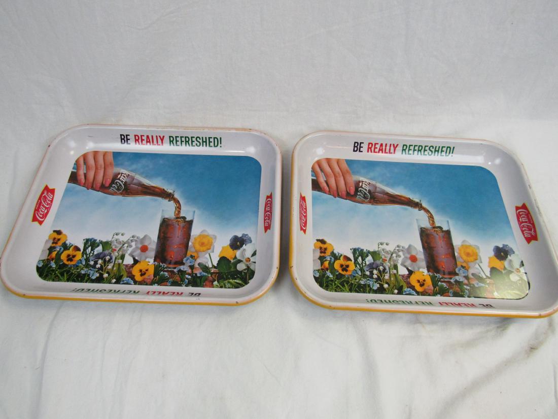 (2) 1961 Be Really Refreshed Coca-Cola Trays: (2) 1961 Be Really Refreshed Coca-Cola Trays. Both trays in overall very good condition.