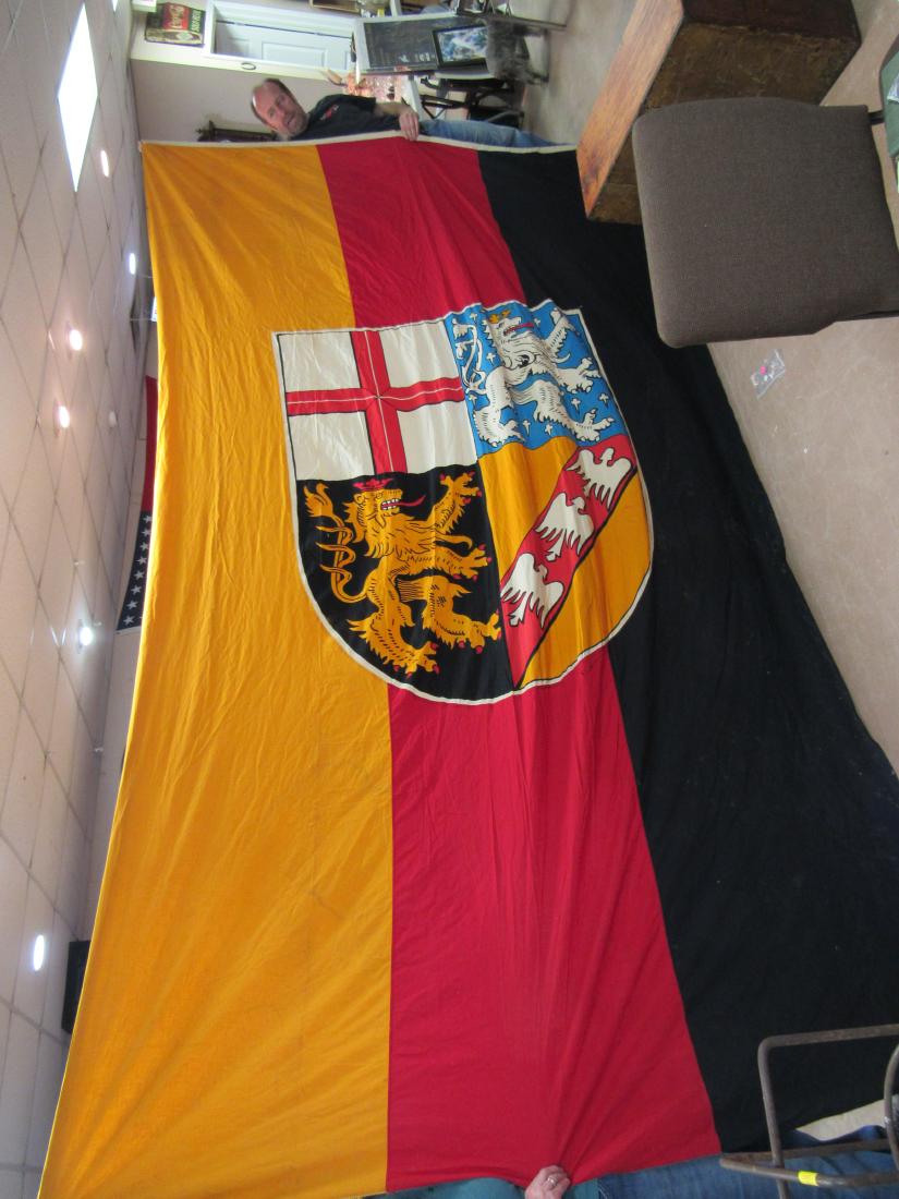Vintage Canvas Stitched German Flag: Vintage Canvas Stitched German Flag