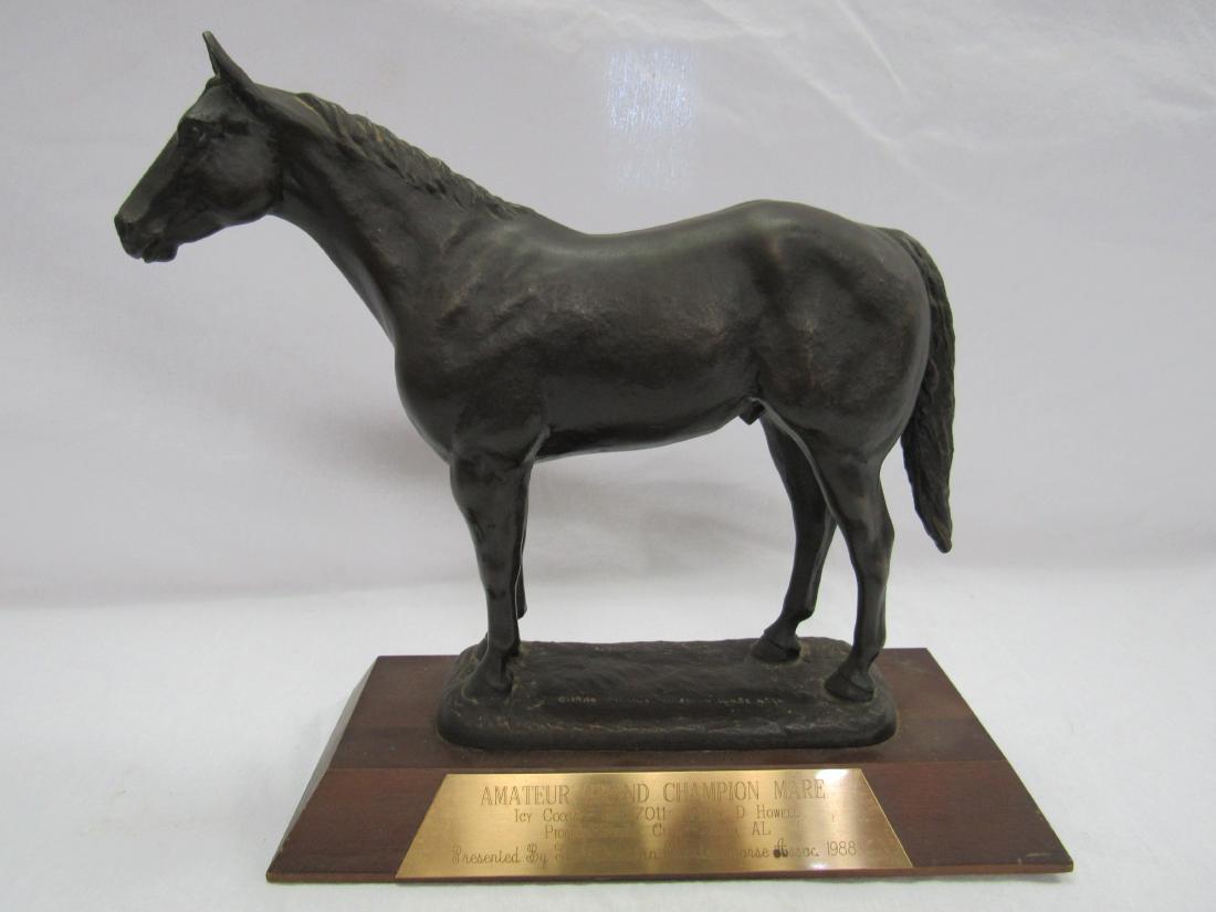 Vintage Bronze Horse Trophy