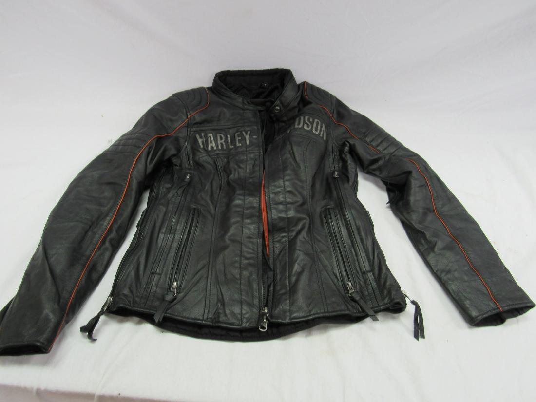 Harley Davidson Leather Jacket: Harley Davidson Leather Jacket. Size Medium. Body Genuine Cowhide Leather; Lining 100% Polyester; Membrane 100% Nylon. In overall very good condition.