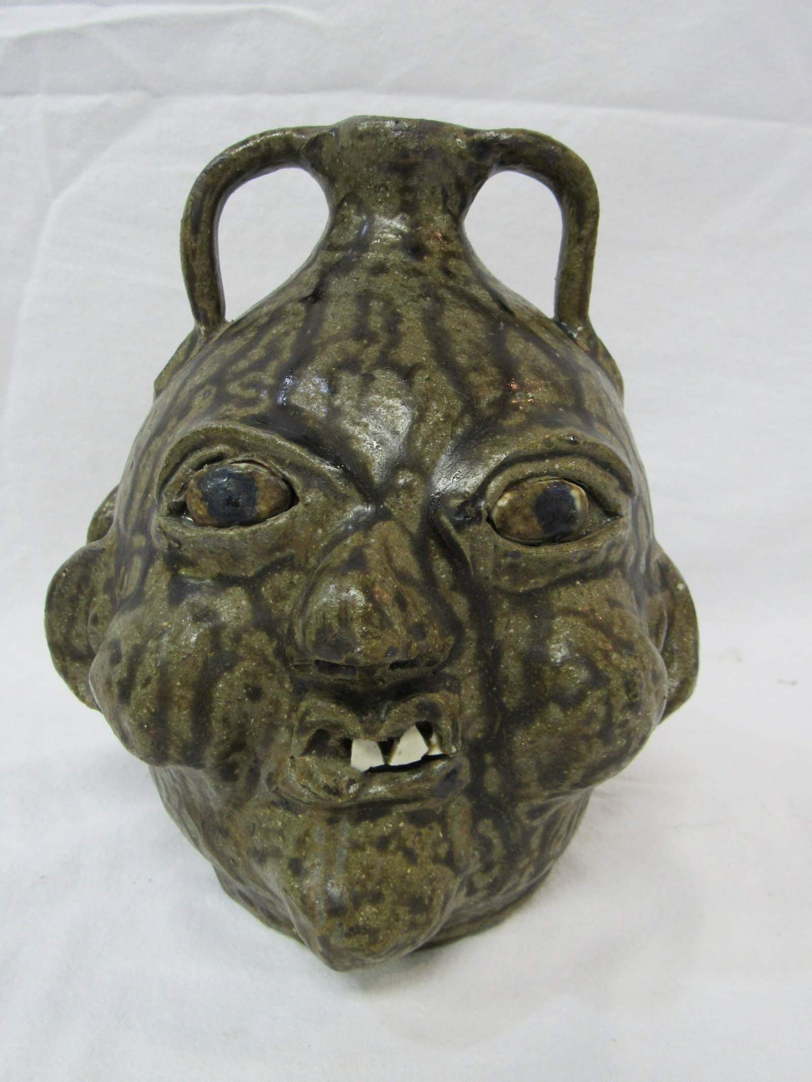 Georgia Folk Art Grace Nell Hewell Double Face Jug (1 of 5)