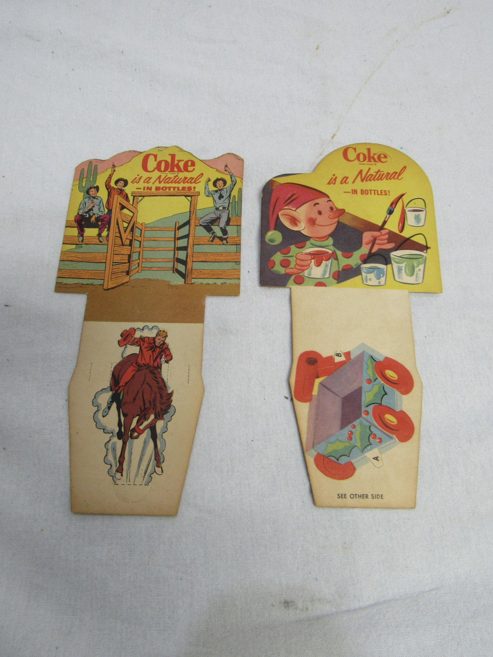 Lot of 2 Vintage Coca-Cola Insert Cards (1 of 5)