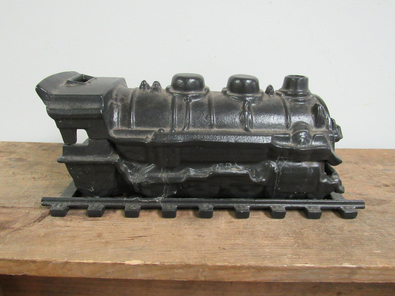 Antique John Wright Cast Iron Train Humidifier: Antique John Wright Cast Iron Train Humidifier. 13.5" x 5"