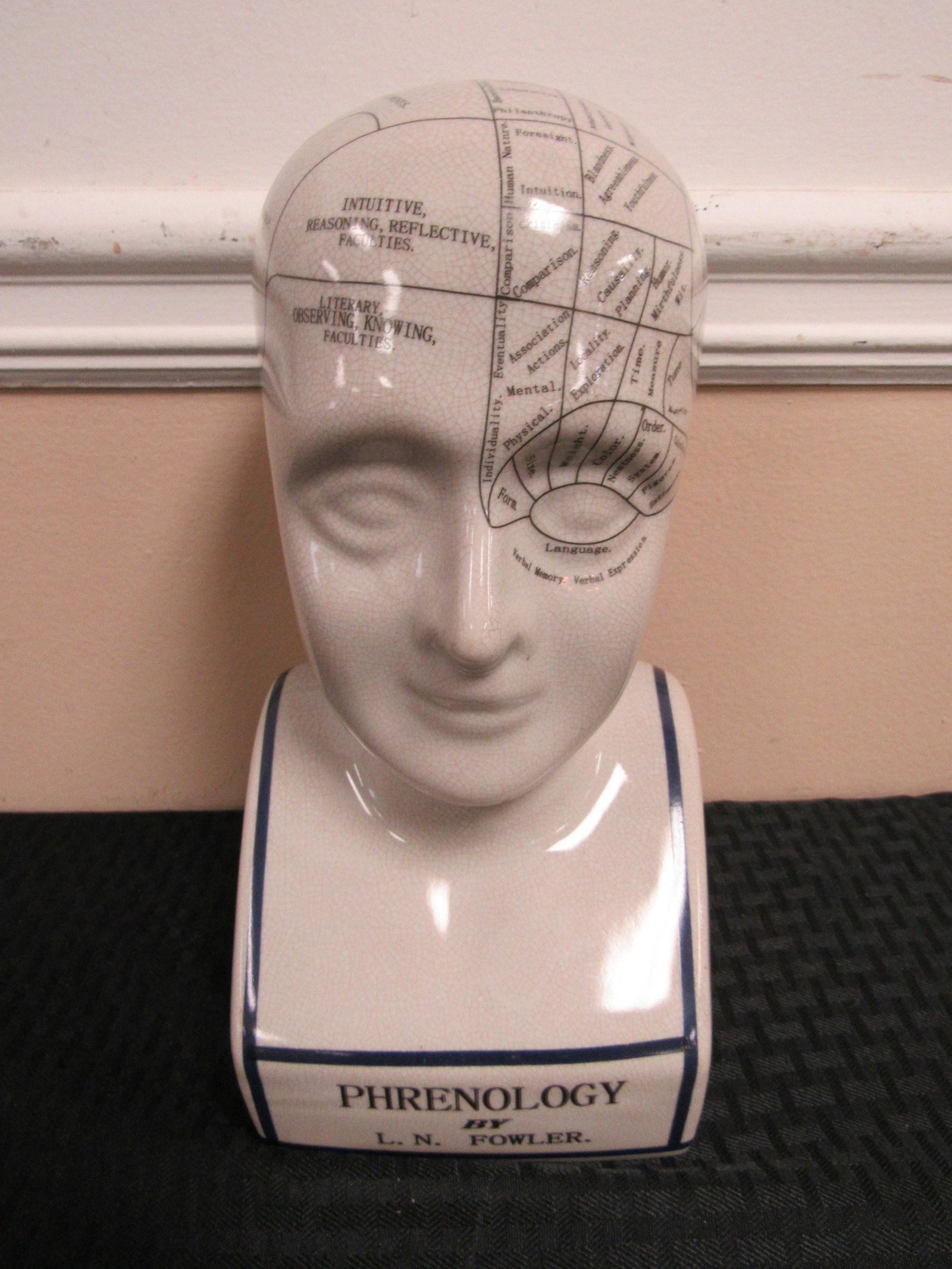 Porcelain Phrenology Head by L.N. Fowler: Porcelain Phrenology Head by L.N. Fowler. Excellent condition. 11.5" x 5.5"
