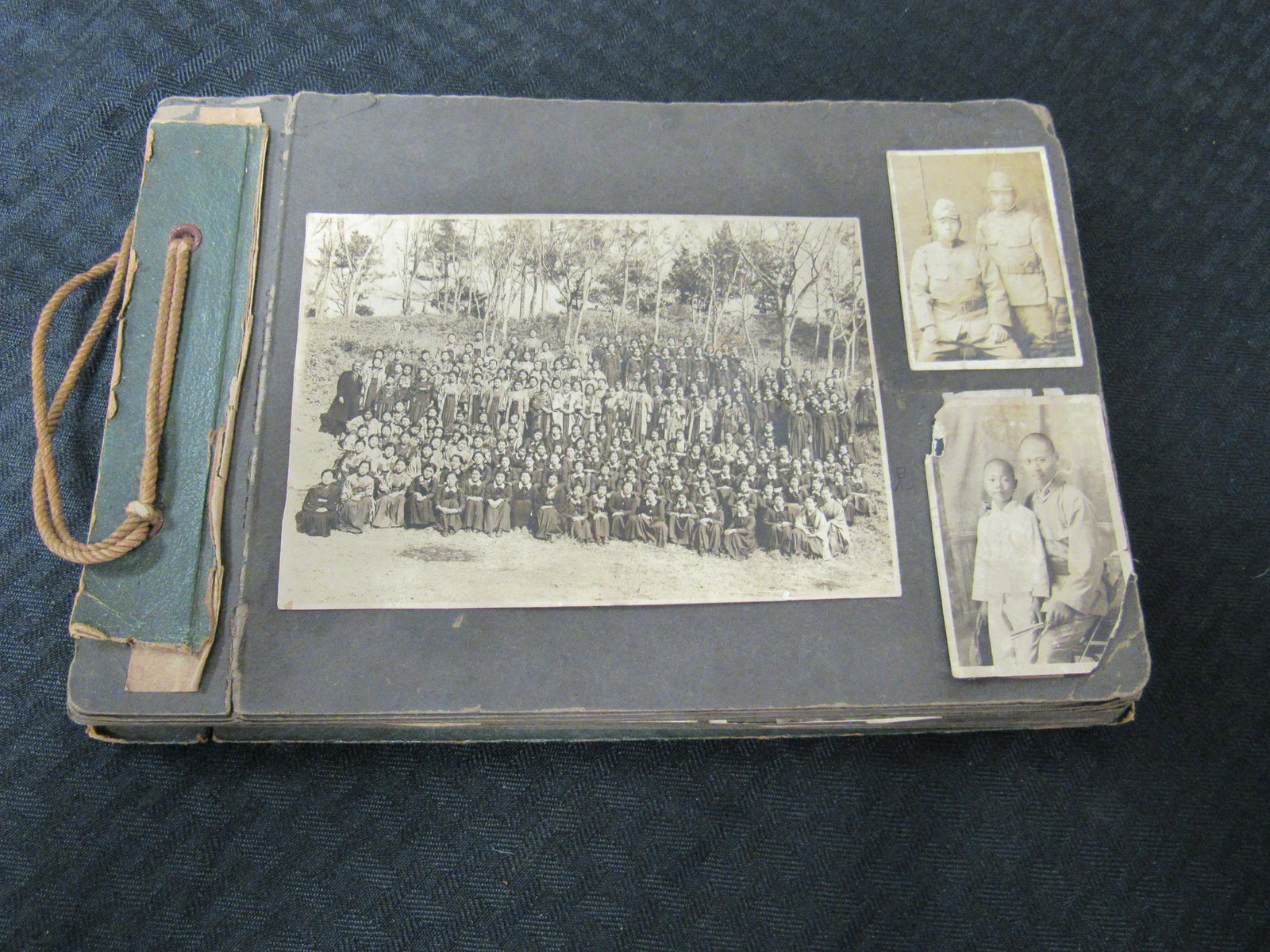 Circa 1935-1945 WWII Japanese Photograph Album: Circa 1935-1945 WWII Japanese Photograph Album. 100+ Photographs. Subject matter includes: soldiers, temples, family groups, geisha girls, WWII radio operator, Mongolian campaign photographs. Album in
