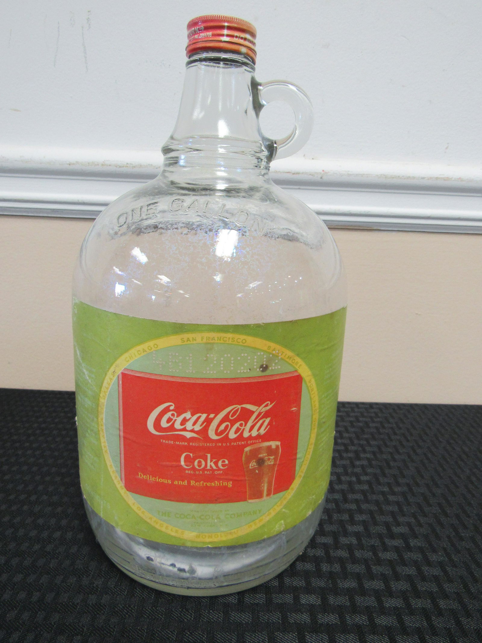 For Auction Circa 19301940 Coca Cola 1 Gallon Syrup Bottle (0104) on