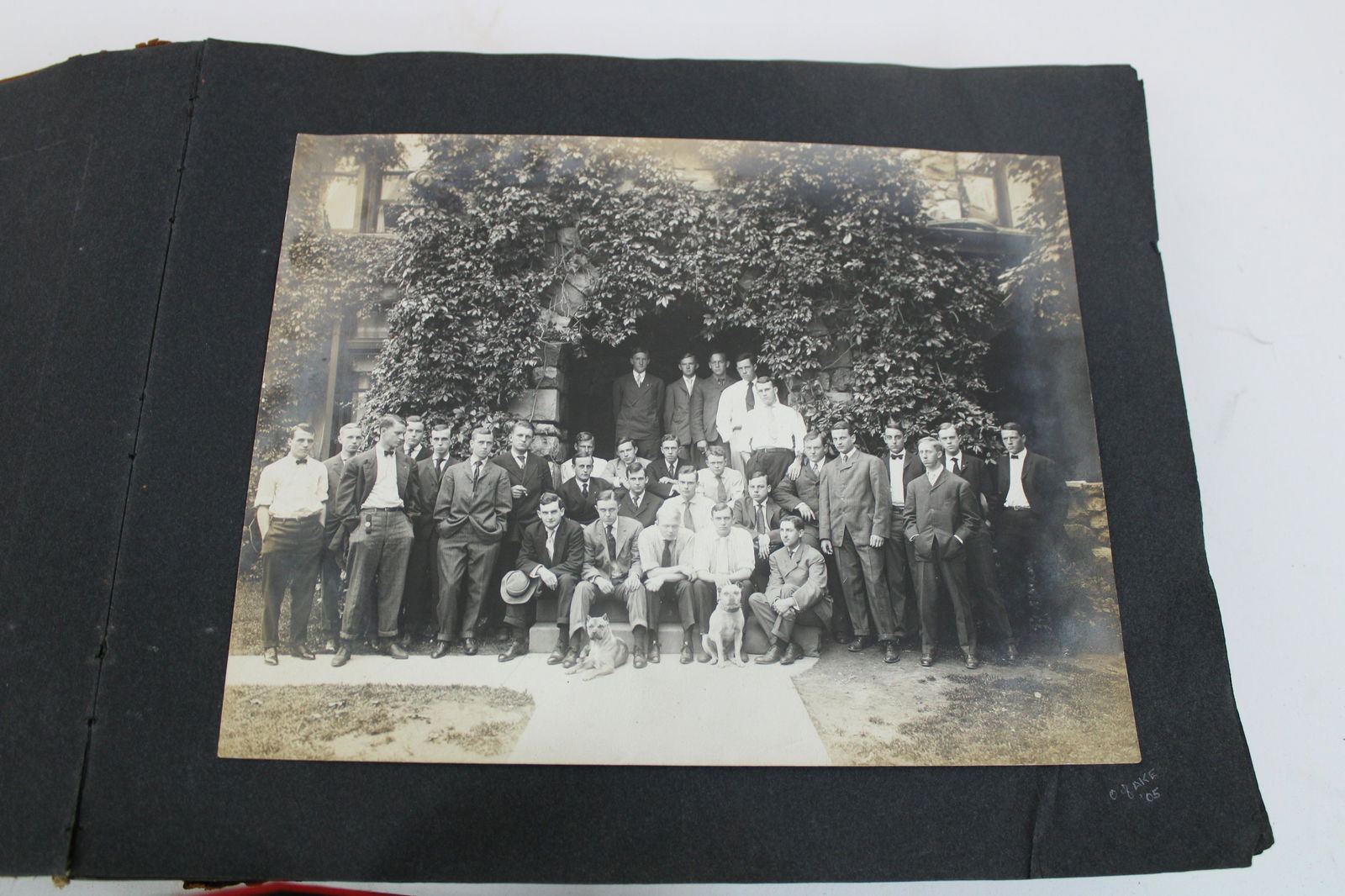 Stanford University, Michigan Large Album.: Stanford University Album. Originally owned by Laurence Knight True. Album follows fraternity “The Dekes”. Michigan Large Album. Students, football team, 1906 flood, cyanotype views. Well over 100