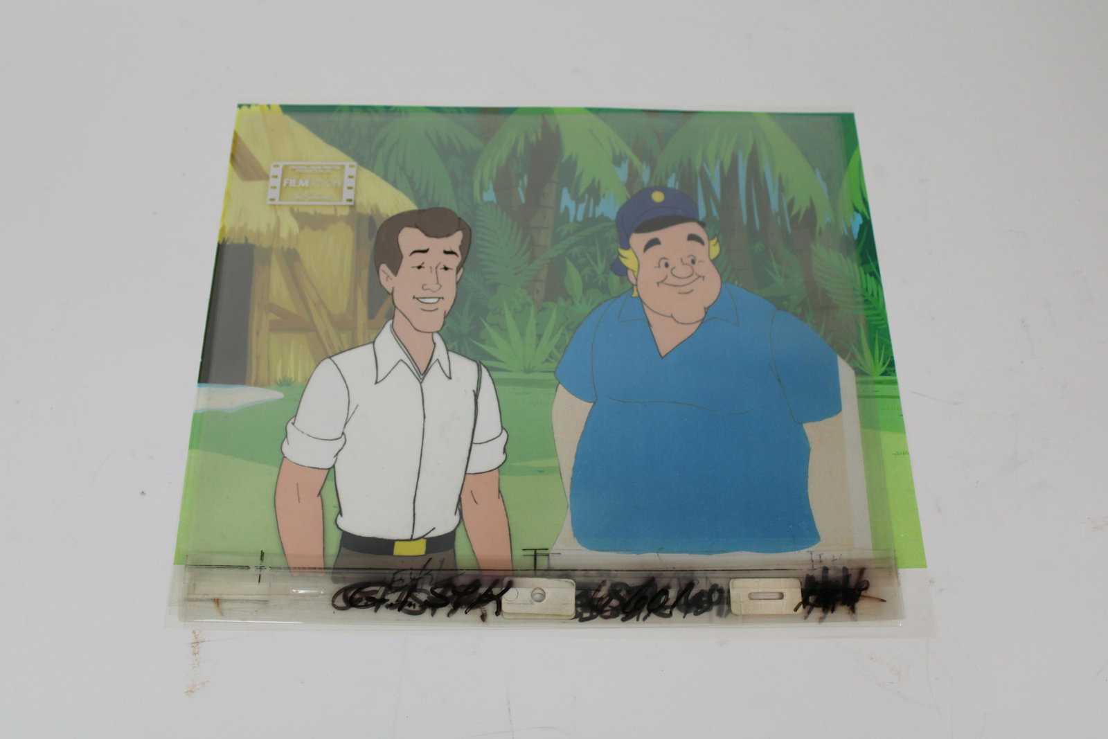 1974-1975 (2 year run) Large Hand Colored Cell from: 1974-1975 (2 year run) Large Hand Colored Cell from Gilligan's Island Cartoon Showing - The Professor and The Skipper. 13.5" x 10.5".