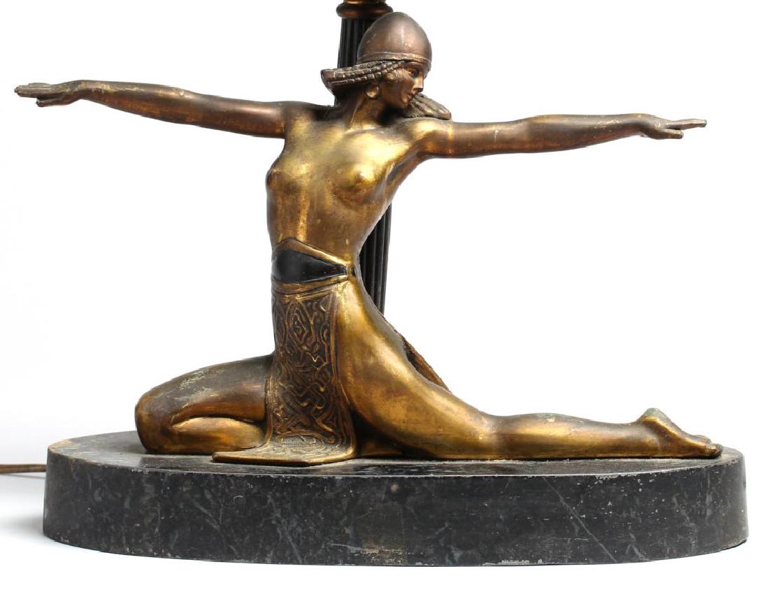 Art Deco Style Lamp with Cast Metal Belly Dancer (1 of 4)