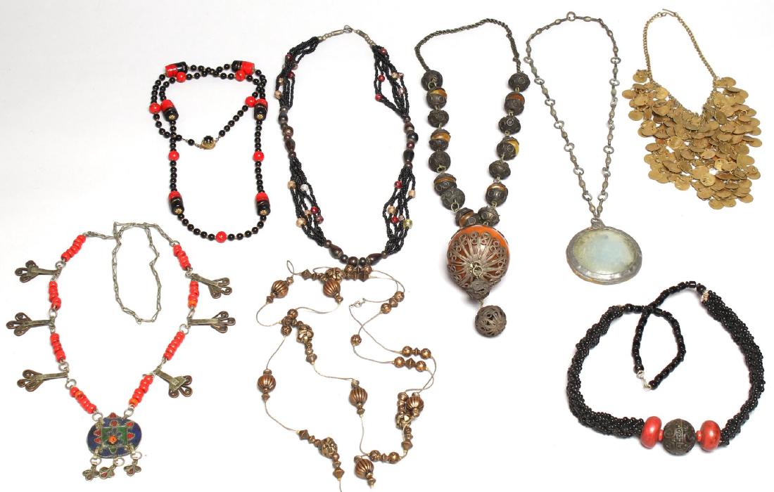 8 Assorted Ethnic, Tribal & Costume Necklaces (1 of 9)