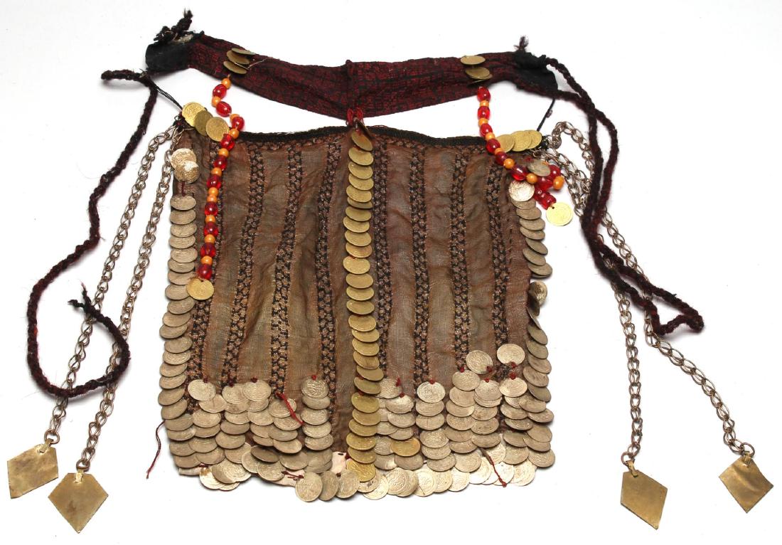 North African Tribal Coin-Covered Headdress 19th C (1 of 5)