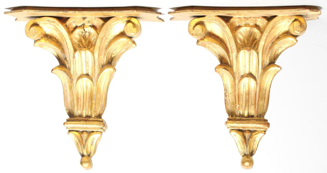Pair of Italian "Florentia" Giltwood Wall Brackets (1 of 3)