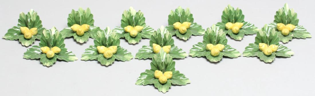 12 Capodimonte Lemon & Leaves Place Card Holders (1 of 4)