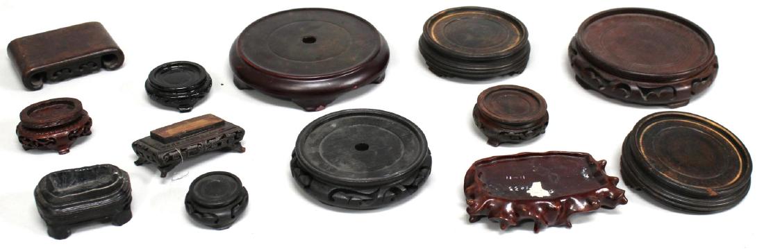 Group of 13 Chinese Carved Wood Stands (1 of 4)