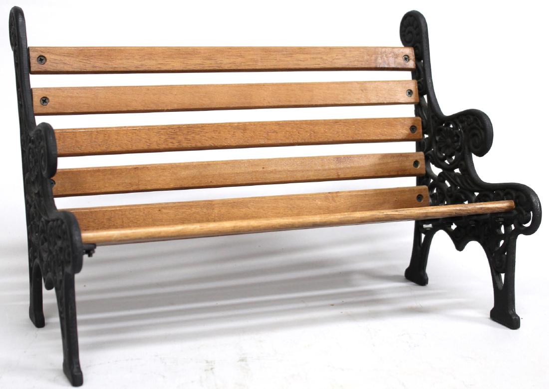 Miniature Cast Iron & Wood Bench (1 of 3)