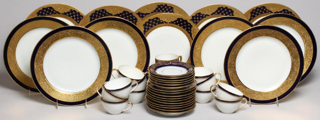 Vintage Continental Blue, White & Gold Dinnerware (1 of 10)