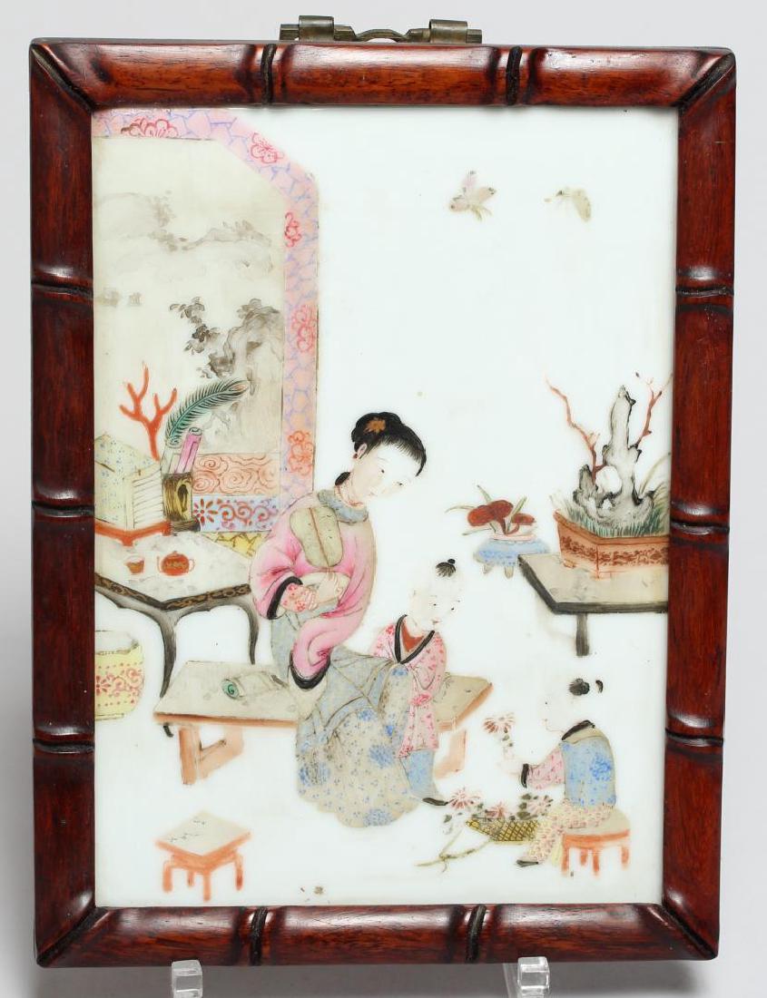 Antique Chinese Painted Porcelain Plaque (1 of 3)